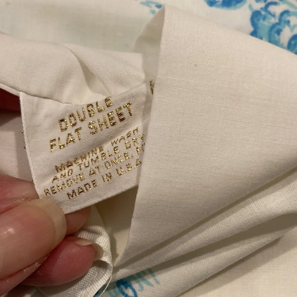 VINTAGE 70’s full size flat sheet.‎ Lady pepperelle Miralux Floral 400